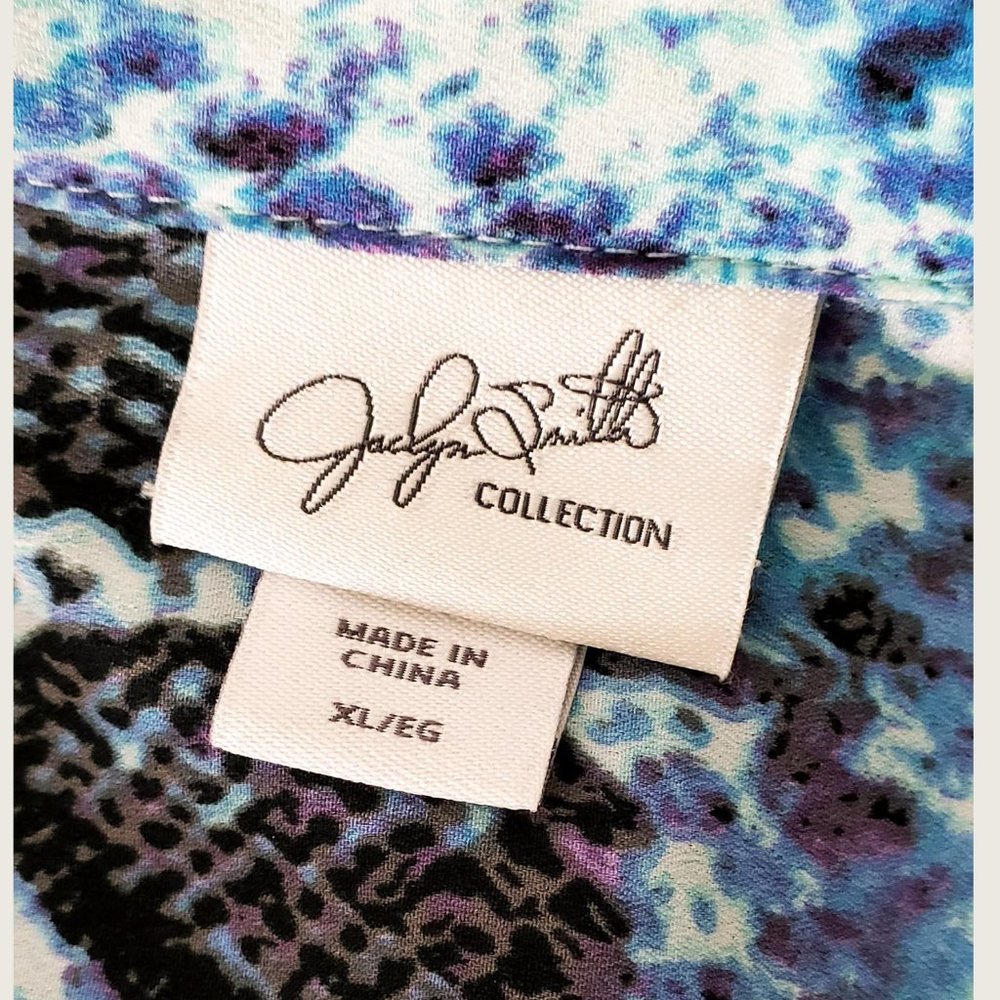 Jaclyn Smith Collection Reptile Print Blouse - Picture 7 of 7